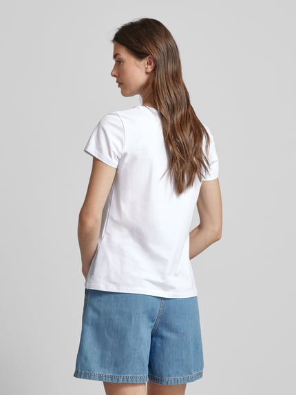 MORE & MORE T-Shirt mit Label-Print Weiss 5