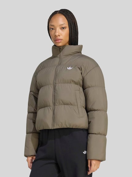 adidas Originals Regular Fit Steppjacke mit Stehkragen Schoko 3