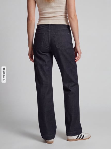 MAC Wide Leg Jeans aus Baumwoll-Mix Modell 'DREAM WIDE' Marine 5