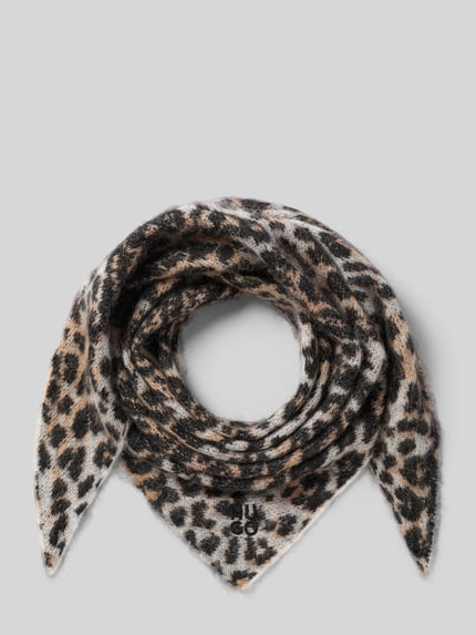 HUGO Schal mit Woll-Alpaka-Anteil Modell 'Samidia_Scarf' Dunkelbraun 1