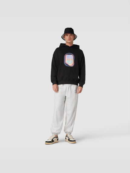 Blue Sky Inn Bluza z kapturem o kroju oversized z nadrukiem z motywem Czarny 1