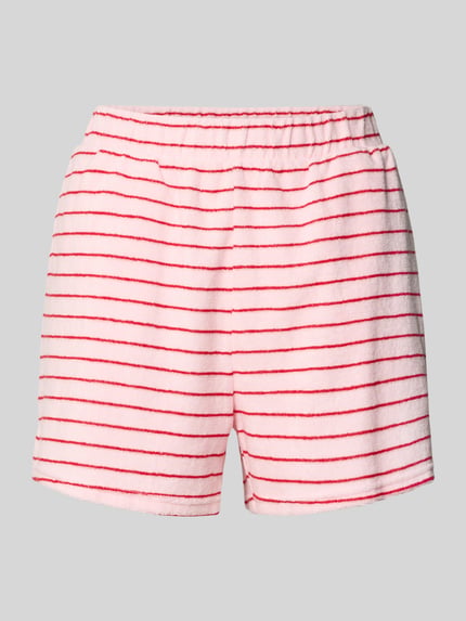 PIECES Regular Fit Shorts aus Baumwoll-Mix Modell 'KAY' Rosa 1