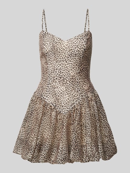 Bardot Sukienka mini z dekoltem w serek model ‘LISSETT’ Camel 2