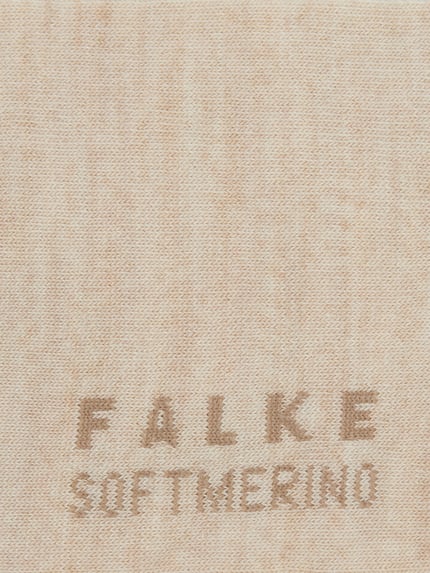 FALKE Socken mit Label-Schriftzug Modell 'SOFTMERINO' Beige Melange 2