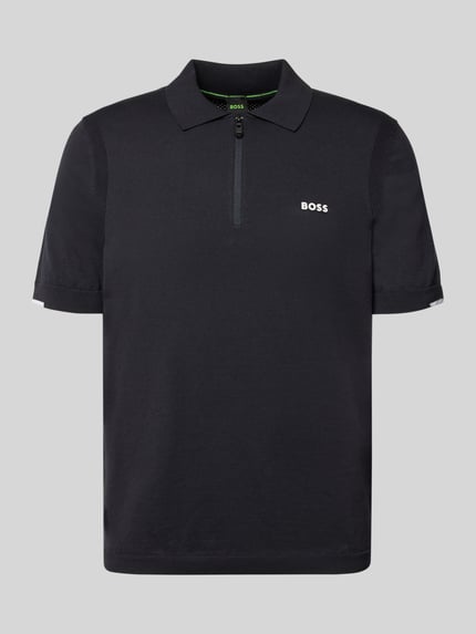 BOSS Green Regular Fit Poloshirt aus reiner Baumwolle Modell 'KN_EVER-X' Marine 2