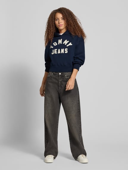 Tommy Jeans Regular Fit Hoodie aus Baumwoll-Mix  Marine 1