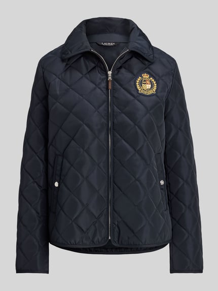 Lauren Ralph Lauren regular fit gewatteerd jack met geborduurd embleem Donkerblauw - 2
