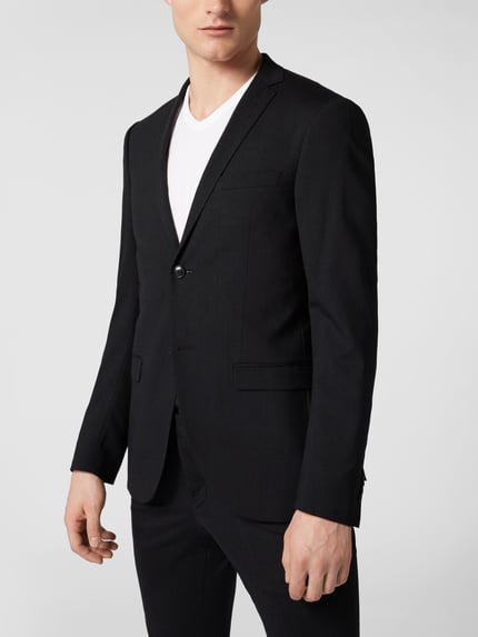 Tiger of Sweden Regular Fit 2-Knopf-Sakko mit Reverskragen Modell 'Jile' Anthrazit 4