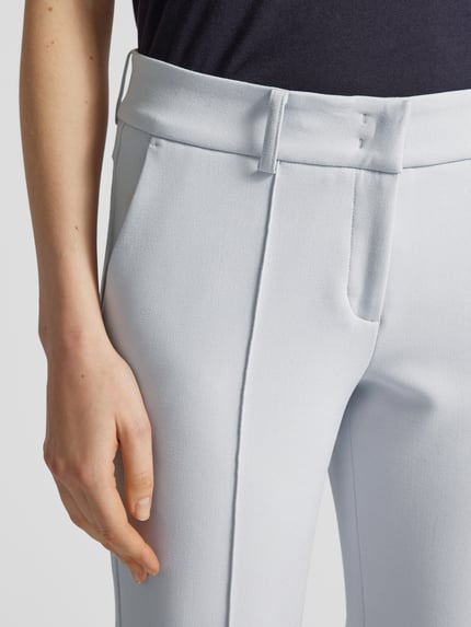 CAMBIO Spodnie materiałowe o kroju regular fit o skróconym kroju model ‘FARAH’ Jasnoszary 3