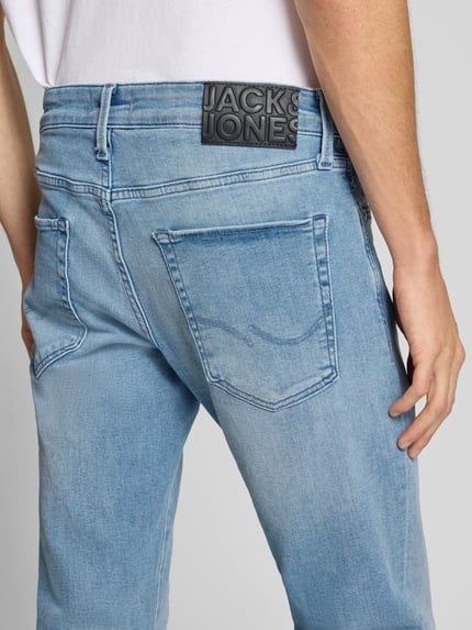 JACK & JONES Jeansy z 5 kieszeniami model ‘GLENN’ Jeansowy niebieski 3
