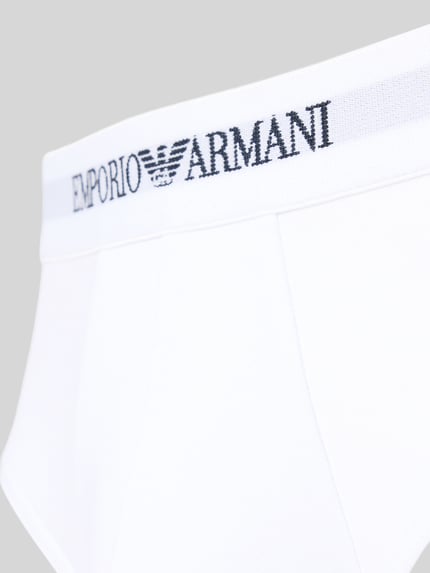Emporio Armani Slip mit elastischem Logo-Bund im 3er-Pack Weiss 2