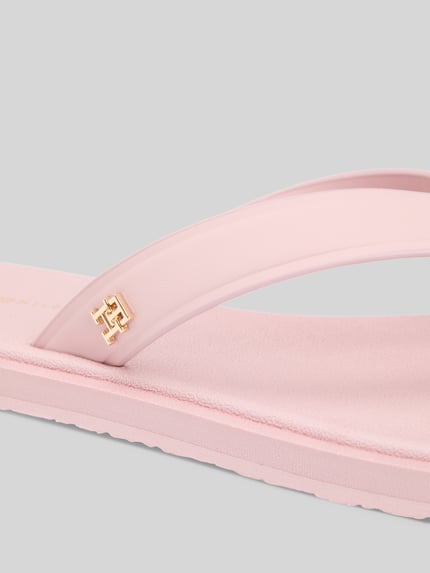 Tommy Hilfiger Japonki z aplikacją z logo Różowy 4