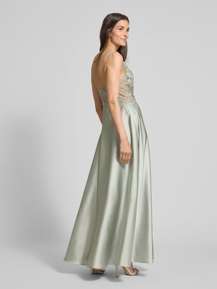 Laona Abendkleid mit Spitzenbesatz Gruen 5