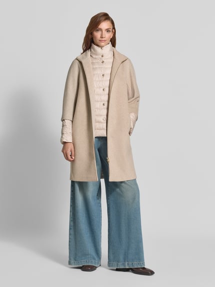 JOOP! Regular Fit Steppmantel aus Woll-Mix Modell 'Carmila' Ecru 1
