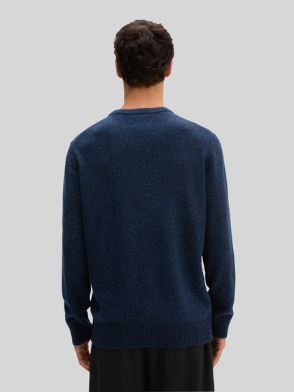 Marc O'Polo Pullover mit Tweedstruktur Dunkelblau 5