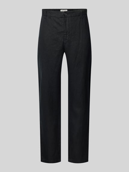 Produktfoto, Leinenhose mit Eingrifftaschen Modell 'Pandrup' von Casual Friday in Schwarz aus Reine Leinen, Regular-Fit, für Herren
