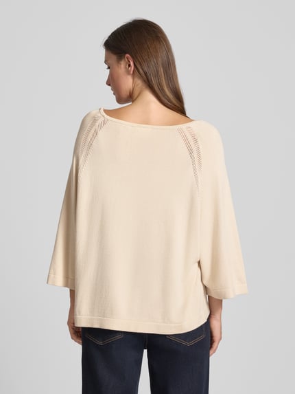 COMMA Sweter z dzianiny z okrągłym dekoltem Piaskowy 5