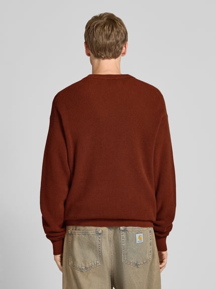Calvin Klein Jeans Strickpullover mit Label-Patch Rostrot 5