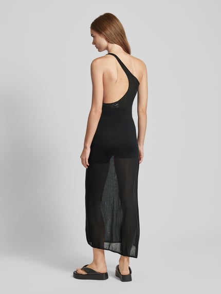 Calvin Klein Underwear Sukienka midi na jedno ramię Czarny 5