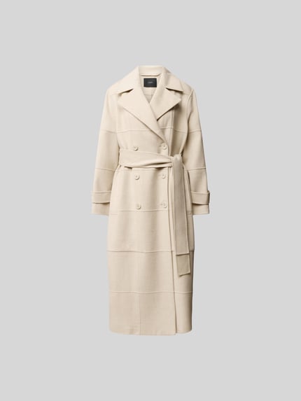 lange wollen jas met zijde Shop The Look MANNEQUINE