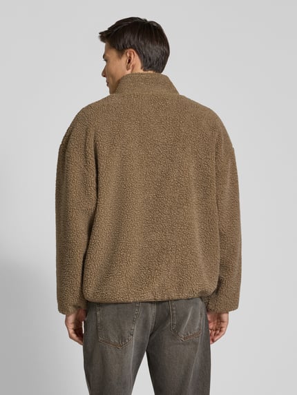 American Vintage Sweatjacke mit Logo-Patch Modell 'HOKTOWN' Sand 5