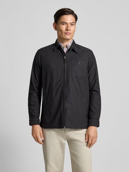 Polo Ralph Lauren Slim Fit Hemdjacke mit Kentkragen Black 4