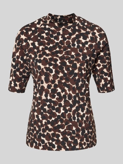 Betty Barclay T-Shirt mit Stehkragen und 1/2-Arm Dunkelbraun 2