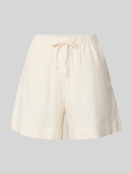 Shorts aus Leinen-Viskose-Mix mit elastischem Bund Shop The Look MANNEQUINE