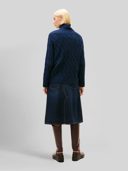 Tommy Hilfiger Relaxed Fit Rollkragenpullover aus reiner Wolle Marine 5