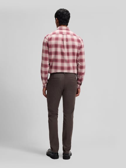BOSS Orange Slim fit chino van katoenmix model 'Chino Slim 2' Donkerbruin - 5
