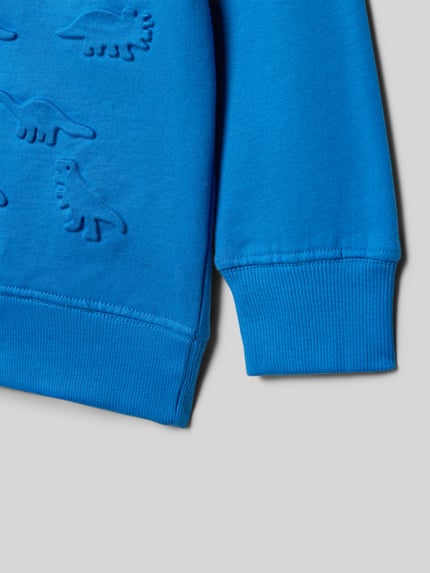 Blue Seven Bluza z prążkowanymi wykończeniami Niebieski 2