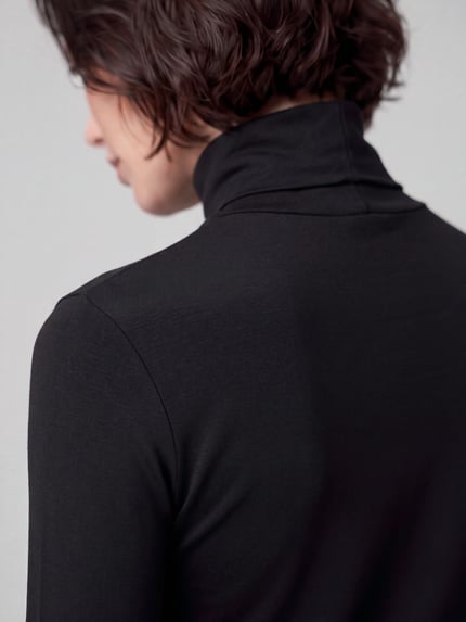 VERO MODA Langarmshirt mit Rollkragen Slim Fit Black 3