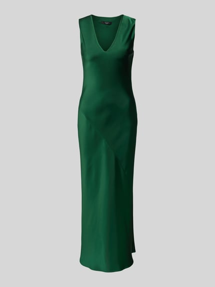 Weekend Max Mara Maxikleid mit V-Ausschnitt Modell 'GIUBBA' Smaragd 2