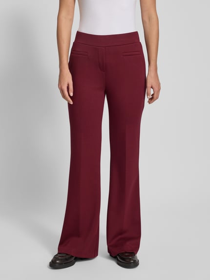 Christian Berg Woman Flared fit stoffen broek van viscosemix  Donkerrood - 4