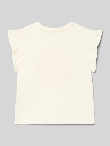 ONLY loose fit t-shirt van puur katoen model 'RUTH' Ecru - 3