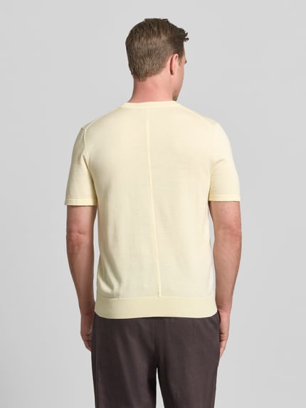 CK Calvin Klein Regular Fit T-Shirt aus reiner Baumwolle Hellgelb 5