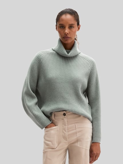Marc O'Polo Turtleneck mit Label-Detail Aqua 4