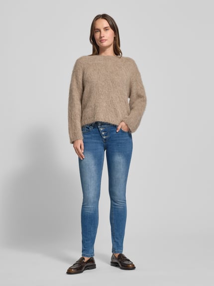 Buena Vista Straight fit jeans met knoopsluiting, model 'Malibu' Blauw - 1