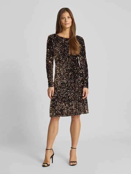 Christian Berg Woman Selection Minikleid mit Pailletten Mittelbraun 1