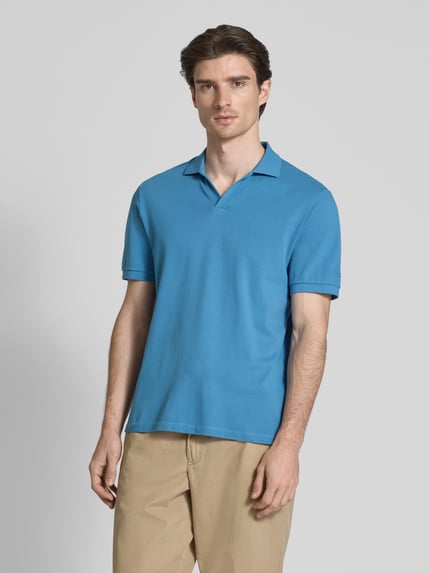 MC2 Saint Barth Regular Fit Poloshirt mit V-Ausschnitt Modell 'CHARLES' Blau 4