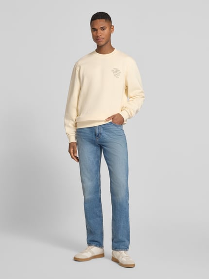 Les Deux Sweatshirt mit rückseitigem Motiv-Print Modell 'Ben Faience' Offwhite 1