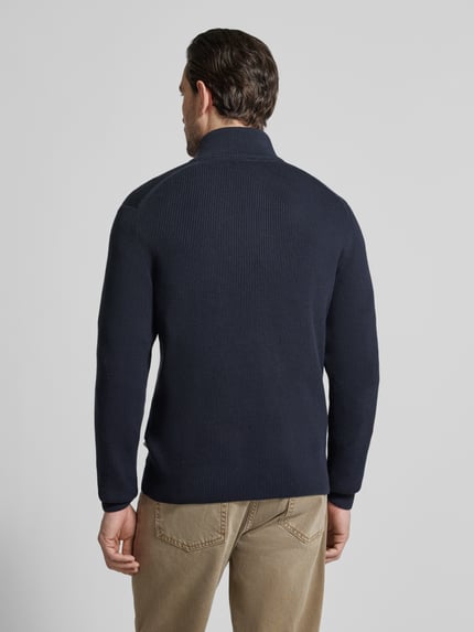 Lindbergh Cardigan mit Stehkragen und Reißverschluss Dunkelblau 5