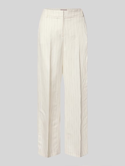 wide fit stoffen broek met persplooien Shop The Look MANNEQUINE