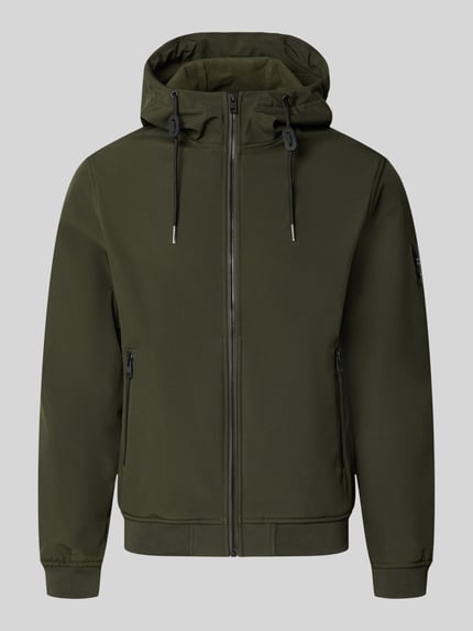 Regular Fit Jacke mit Logo-Detail Shop The Look MANNEQUINE