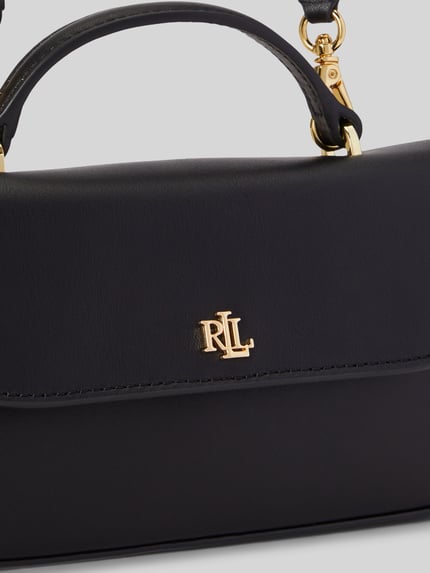 Lauren Ralph Lauren Umhängetasche aus echtem Kalbsleder Modell 'MRCY' Black 6