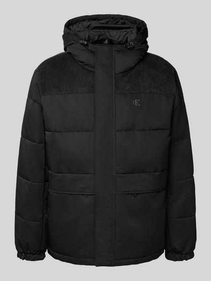 Calvin Klein Jeans Puffer Jacket mit verdecktem Reißverschluss und Label-Stitching Black 2