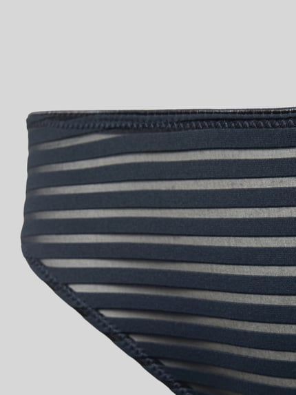 Marc O'Polo Slip met semi-transparant streepmotief Marineblauw - 2