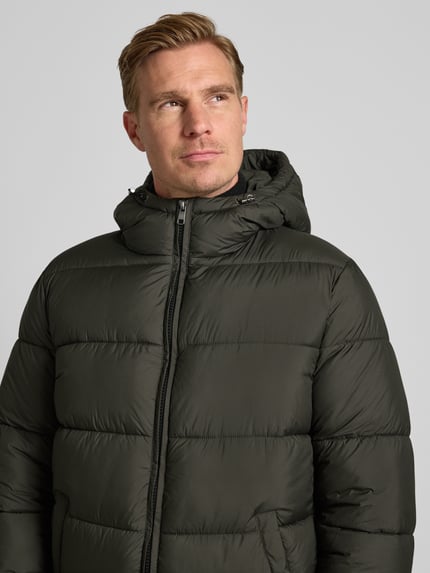MCNEAL Puffer Jacket mit Kapuze und Eingrifftaschen Oliv 3