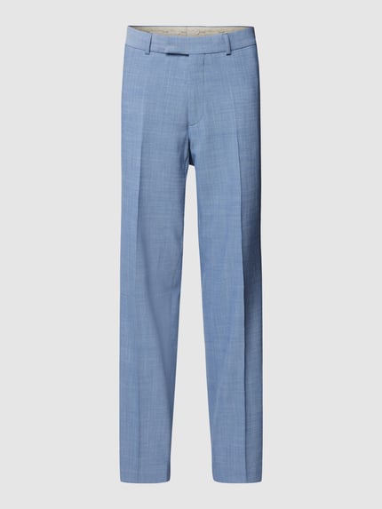 Carl Gross Regular Fit Bundfaltenhose mit Woll-Anteil Modell 'Sendrik' Blau 2