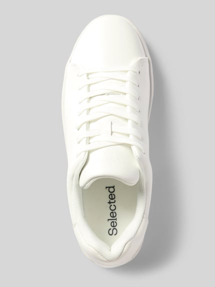 Selected Low Top Sneaker aus echtem Leder Modell 'DAVID' Weiss 3
